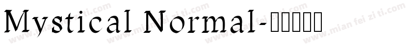 Mystical Normal字体转换
